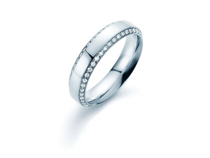 Eheringe Love Life in Platin 950/- mit Diamanten 0,30ct G/SI