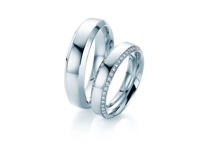 Eheringe Love Life in Platin 950/- mit Diamanten 0,50ct G/SI