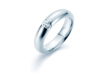Eheringe Sky High in Platin 950/- mit Diamant 0,10ct G/SI
