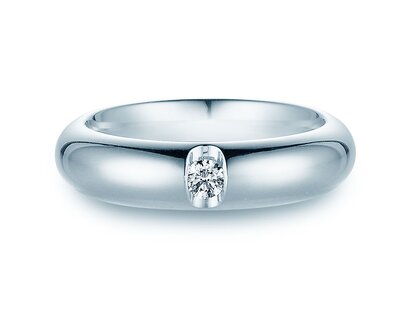 Eheringe Sky High in Platin 950/- mit Diamant 0,10ct G/SI
