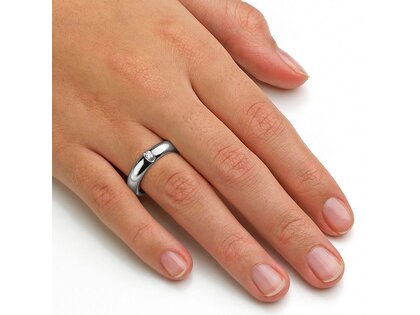 Eheringe Sky High in Platin 950/- mit Diamant 0,10ct G/SI