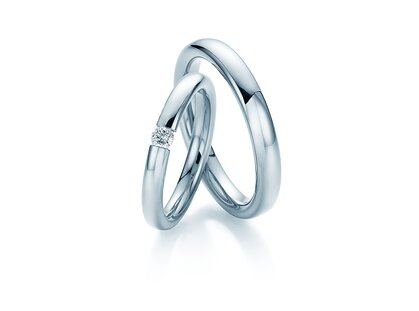 Eheringe The Miracle in Platin 950/- mit Diamant 0,10ct G/SI