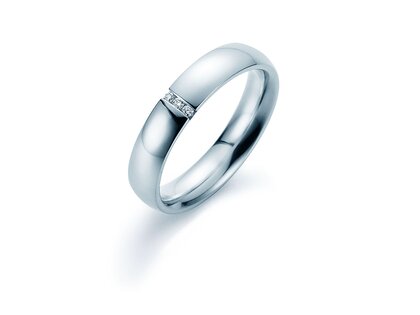 Eheringe With You in Platin 950/- mit Diamanten 0,035ct G/SI
