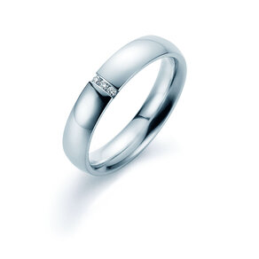 Eheringe With You in Platin 950/- mit Diamanten 0,035ct G/SI