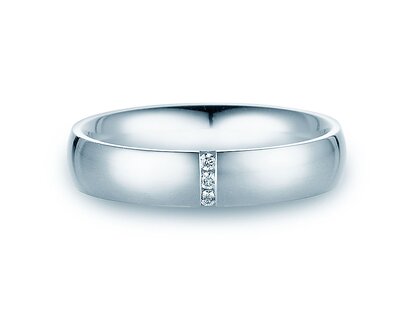 Eheringe With You in Platin 950/- mit Diamanten 0,035ct G/SI