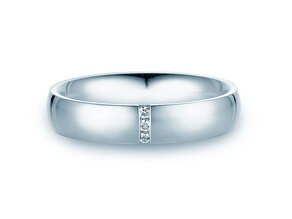 Eheringe With You in Platin 950/- mit Diamanten 0,035ct G/SI