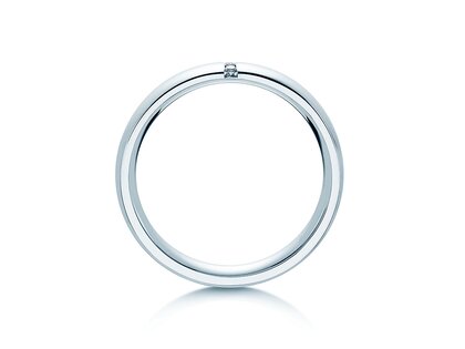 Eheringe With You in Platin 950/- mit Diamanten 0,035ct G/SI