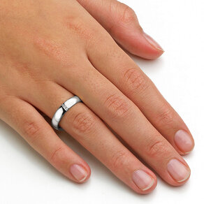 Eheringe With You in Platin 950/- mit Diamanten 0,035ct G/SI